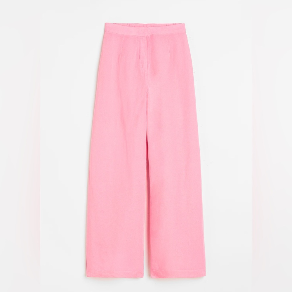 H&M// NWT Linen Blend Pink Work Pants